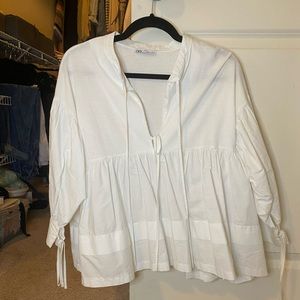 Zara white blouse